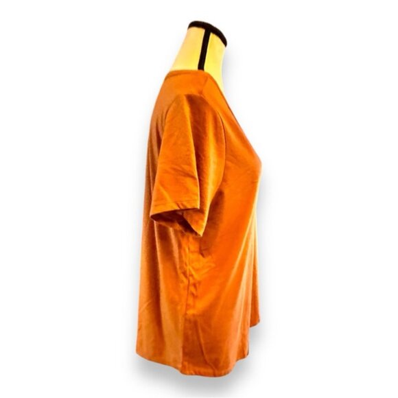 Women’s torrid 1 Burnt Wheat Girlfriend Signature Jersey V-Neck Tee 14 16 1X 1XL - Picture 5 of 10